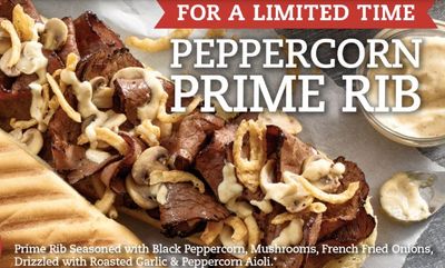 Peppercorn Prime Rib at Mr. Sub