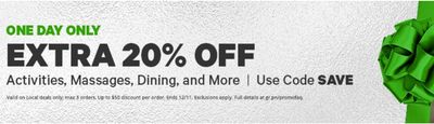 Groupon Canada Deals: Save an EXTRA 20% Off Beauty & Spas, Activities, Tech & More With Coupon Code