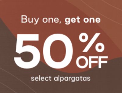 TOMS Canada Limited Edition Sale: Buy One, Get One 50% off Select Alpargatas wit Coupon Code