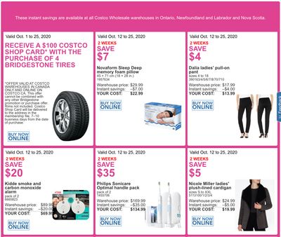 Costco Canada More Savings Weekly Coupons/Flyers for: Ontario, New Brunswick, Newfoundland & Labrador and Nova Scotia, Until October 25