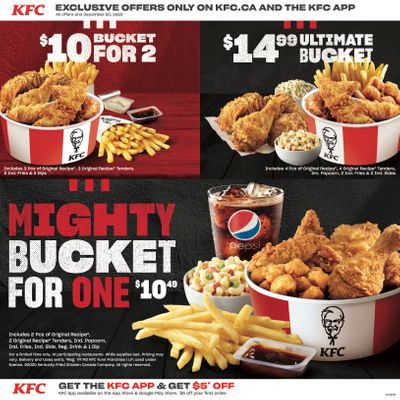 KFC Canada Coupons (ON), until December 20, 2020