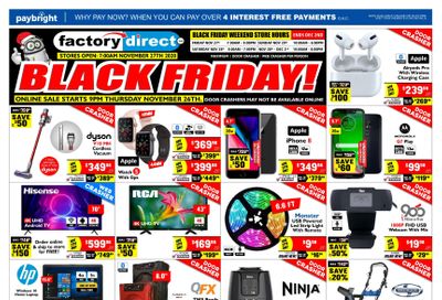 Factory Direct Black Friday Flyer November 27 to December 2, 2020
