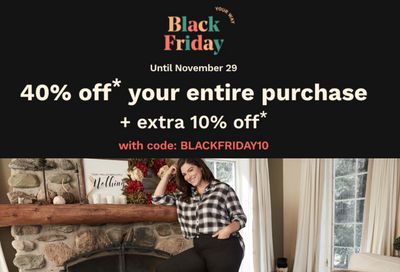 Penningtons Canada Black Friday 2020 Sale *LIVE*: Save 40% Off Everything Sitewide + Extra 10% Off Your Purchase Using Coupon Code + FREE Shipping on All Orders