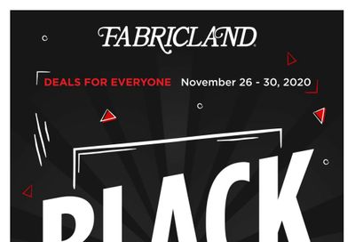Fabricland (West) Black Friday Flyer November 26 to 30, 2020