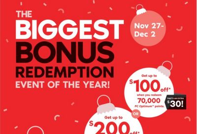Shoppers Drug Mart Canada Black Friday Sale: The Biggest Bonus Redemption Event of the Year: Save up to $400 Off + Get 20X The Points + 2 Day Sale