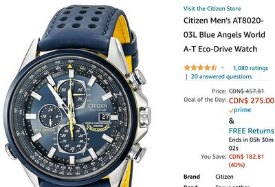 Amazon Canada Black Friday Deals: Save 40% on Citizen Men’s Watch + 34% on eufy Robot Vacuum Cleaner + 30% on Ring Smart Lighting + More HOT Offers