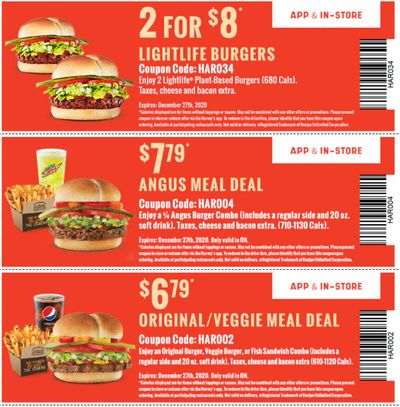 Harvey’s Canada Coupons(ON): until December 27