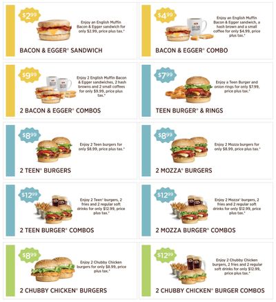 A&W Canada New Coupons: Bacon & Egger Sandwich for $2.99 + 2 Teen Burgers for $8.99 + More Coupons