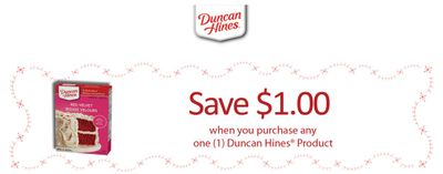 Canadian Coupons: Save $1 On Any Duncan Hines Products