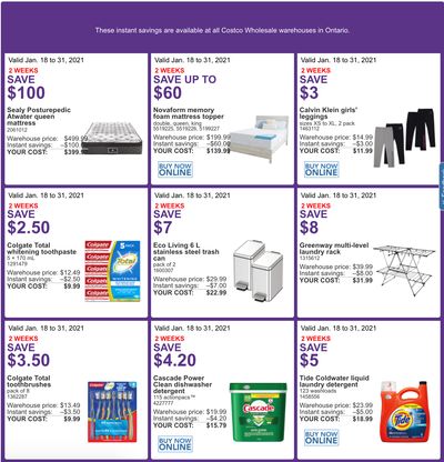 Costco Canada More Savings Weekly Coupons/Flyers for: Ontario, New Brunswick, Newfoundland & Labrador and Nova Scotia, Until January 31