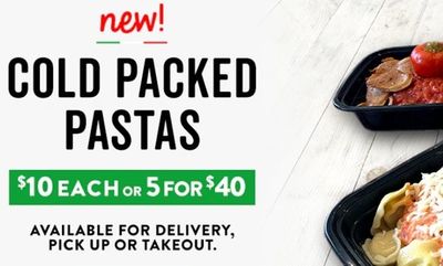 COLD PACK PASTA at East Side Mario's