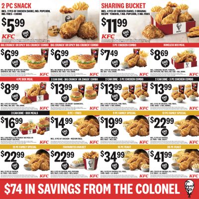 KFC Canada Coupons (New Brunswick, Nova Scotia and Prince Edward Island), until December 2, 2019