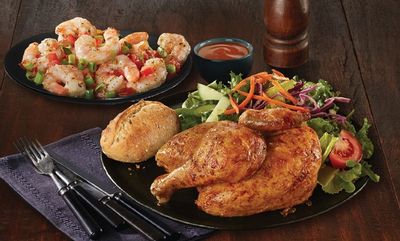 Half Chicken & Garlic Shrimp at Swiss Chalet