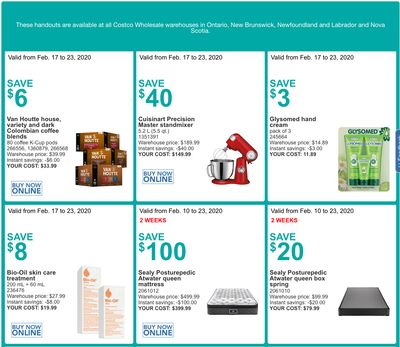 Costco Canada More Savings Weekly Coupons/Flyers for: Ontario, New Brunswick, Newfoundland & Labrador and Nova Scotia, February 17 – 23