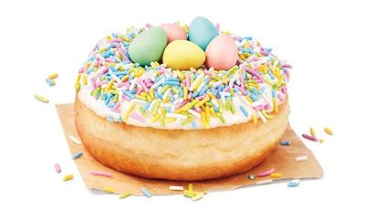 Cadbury Mini Eggs Dream Donut. at Tim Hortons