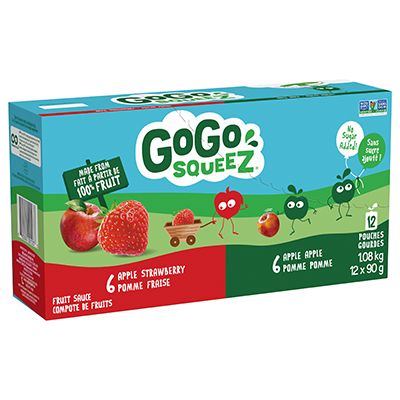Save $1.25 on one (1) value pack of GoGo squeeZ fruit sauce (1.08kg or larger)