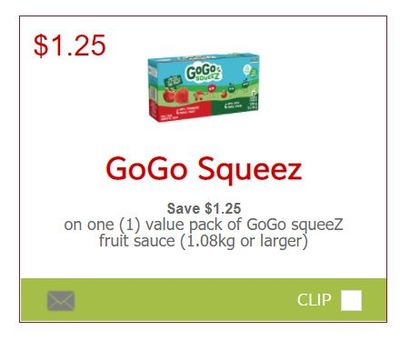 SmartSource Canada Coupons: New GoGo Squeez Coupons Available