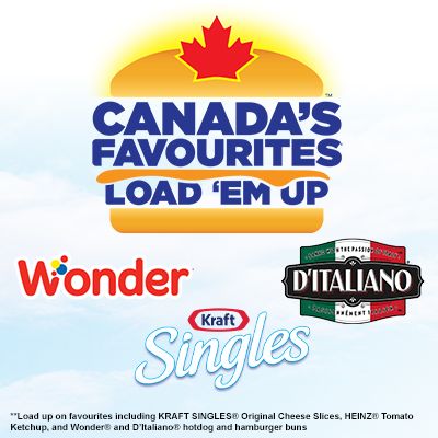 Save $2.00 When You Buy One (1) Pack of Wonder Hamburger or Hot Dog Buns and One (1) Pack of Kraft Singles Cheese Slices (410gm – 825gm)