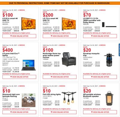 Costco Canada More Savings Weekly Coupons/Flyers: All Costco Wholesale Warehouses in Canada Until May 30