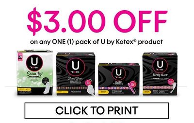 New U By Kotex Canada Printable Coupons Available
