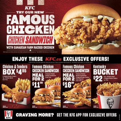 KFC Canada Coupons (ON-Timmins & North Bay), until July 4, 2021
