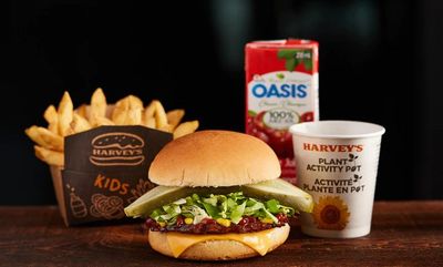 KIDS JR. CHEESEBURGER COMBO at Harvey's