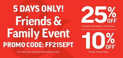 Sport Chek Canada Friends & Family Event: Save 10% to 25% Off Using Coupon Code