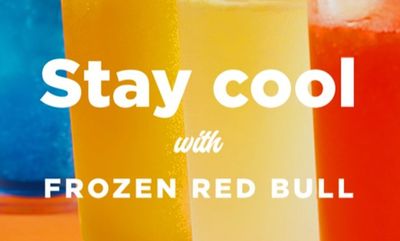 Frozen Red Bull at Harvey's