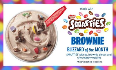 DQ Canada's Smartie & Brownie Blizzard at Dairy Queen