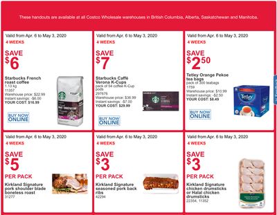 Costco Canada More Savings Weekly Coupons/Flyers for Western Canada: British Columbia, Alberta, Saskatchewan & Manitoba, April 6 – 12