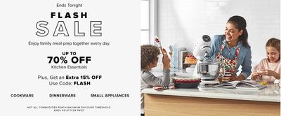 Hudson’s Bay Canada Online Flash Sale: Today, Save up to 70% Off Kitchen Essentials + Extra 15% off with Coupon Code