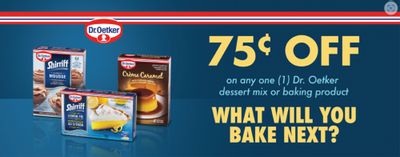 WebSaver Canada Coupons: Save 75 Cents On Dr. Oetker Dessert Mixes or Baking Products