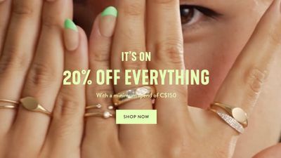 Mejuri Jewelry Black Friday / Cyber Monday Sale Deals: 20% off Everything with $150+ Purchase