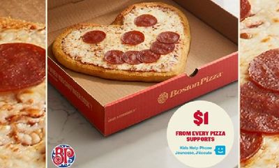 Heart-Shaped Smile Pizza at Boston Pizza