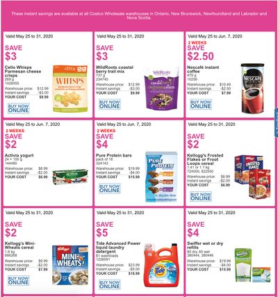 Costco Canada More Savings Weekly Coupons/Flyers for: Ontario, New Brunswick, Newfoundland & Labrador and Nova Scotia, May 25 – 31
