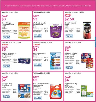 Costco Canada More Savings Weekly Coupons/Flyers for Western Canada: British Columbia, Alberta, Saskatchewan & Manitoba, May 25 – 31