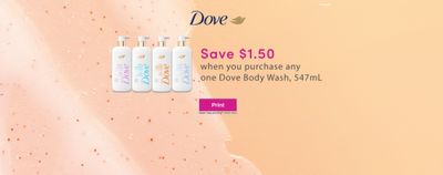 WebSaver Canada Coupons: Save $1.50 on Dove Body Wash 547ml