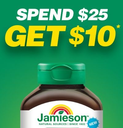 Spend $25 on Jamieson products and get $10 back