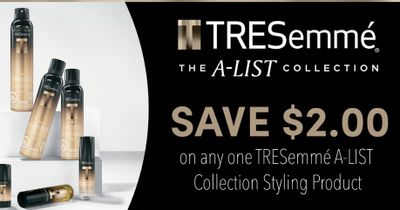 Save $2 on TRESemme A-List Collection styling product
