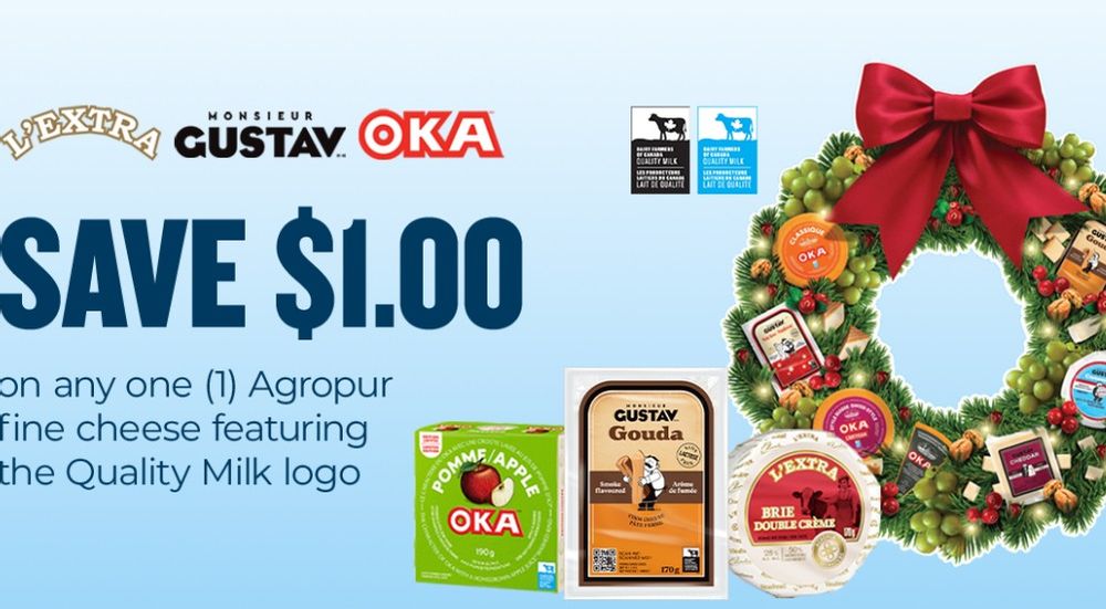 Save $1 on Agropur fine cheese featuring Quality Milk logo