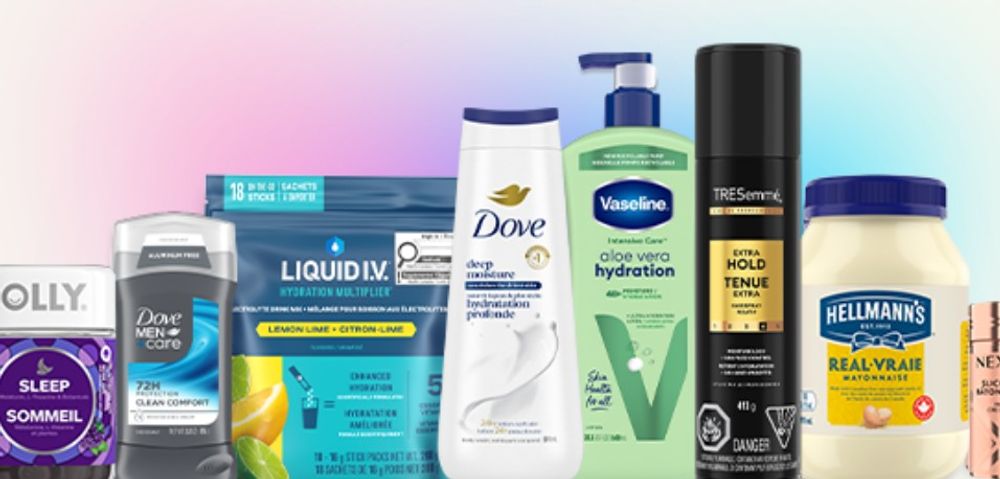 Various coupons for Unilever products