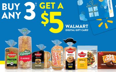 Buy 3 participating Bimbo Canada products at Walmart stores and get a $5 Walmart gift card