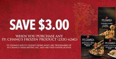 Save $3 on P.F. Chang's frozen product