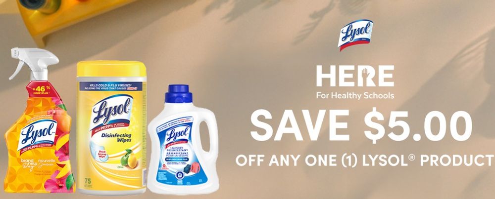 Save $5 on any Lysol product