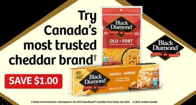 Save $1 on Black Diamond cheddar cheese