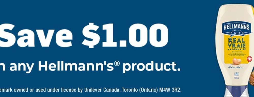 Save $1 on any one Hellmann's product