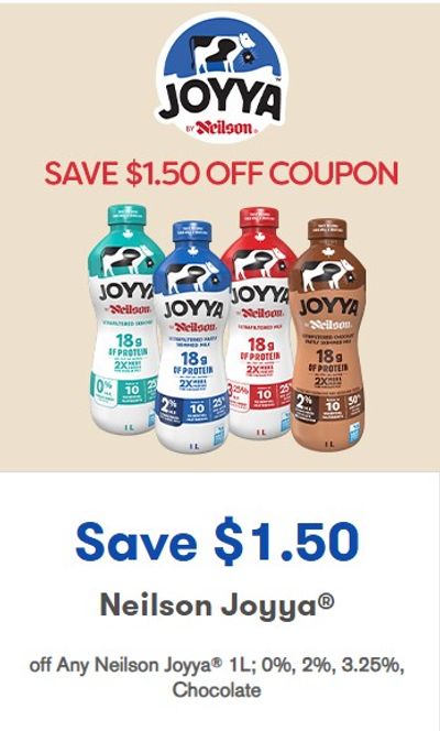 Save $1.50 on Neilson Joyya milk