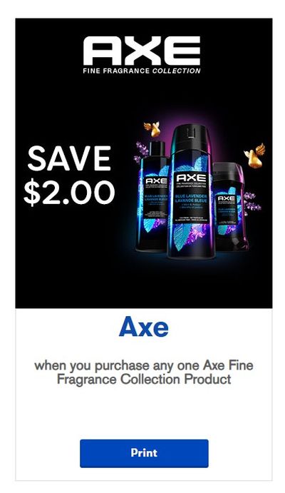 Save $2 on Axe fine fragrance collection product