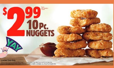 10PC NUGGETS-YAY! at Burger King
