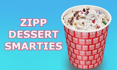 ZIPP DESSERT SMARTIES at Hero Certified Burgers